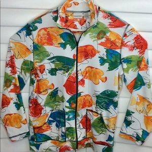 🚫Sold🚫Chico’s Multicolor Fish Sweatshirt Jacket